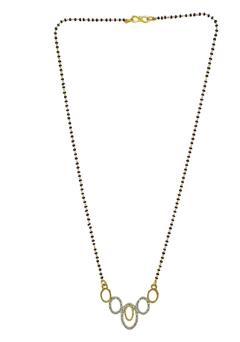 Golden Alloy Mangalsutra Set - Indya