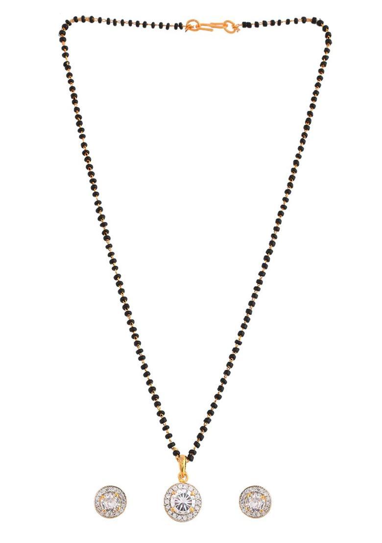 Golden Alloy Mangalsutra Set - Indya
