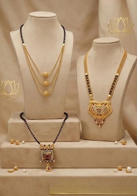 Golden Alloy Mangalsutra Set