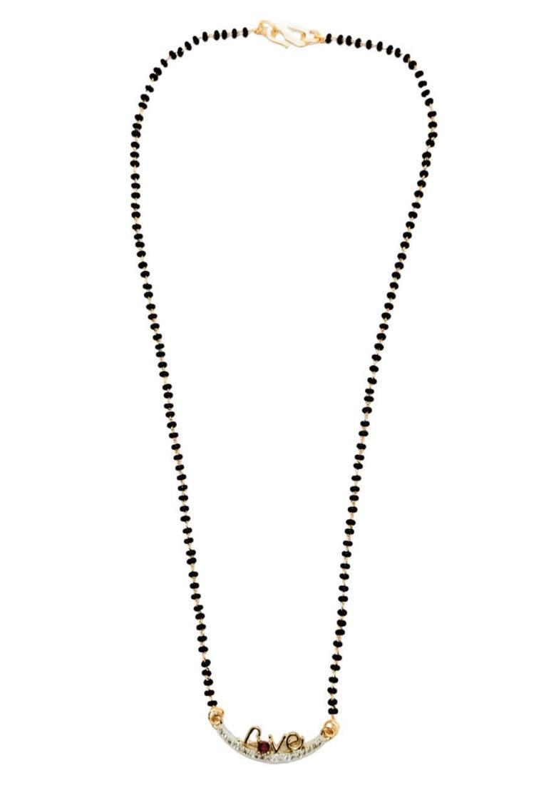 Golden Alloy Mangalsutra Set - Indya