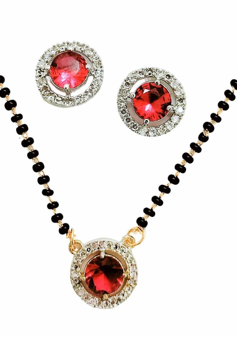 Golden Alloy Mangalsutra Set - Indya