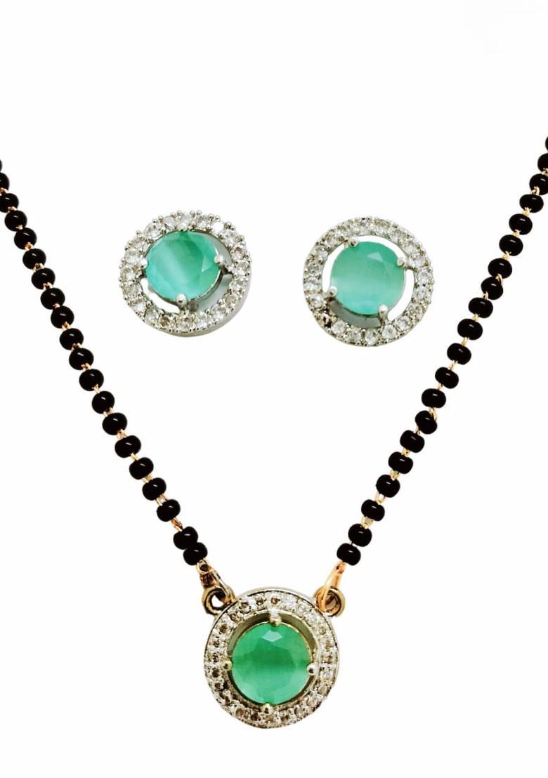 Golden Alloy Mangalsutra Set - Indya