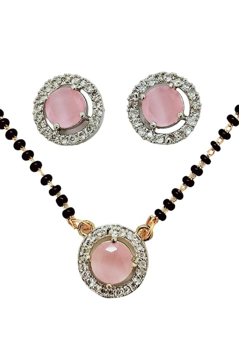 Golden Alloy Mangalsutra Set - Indya