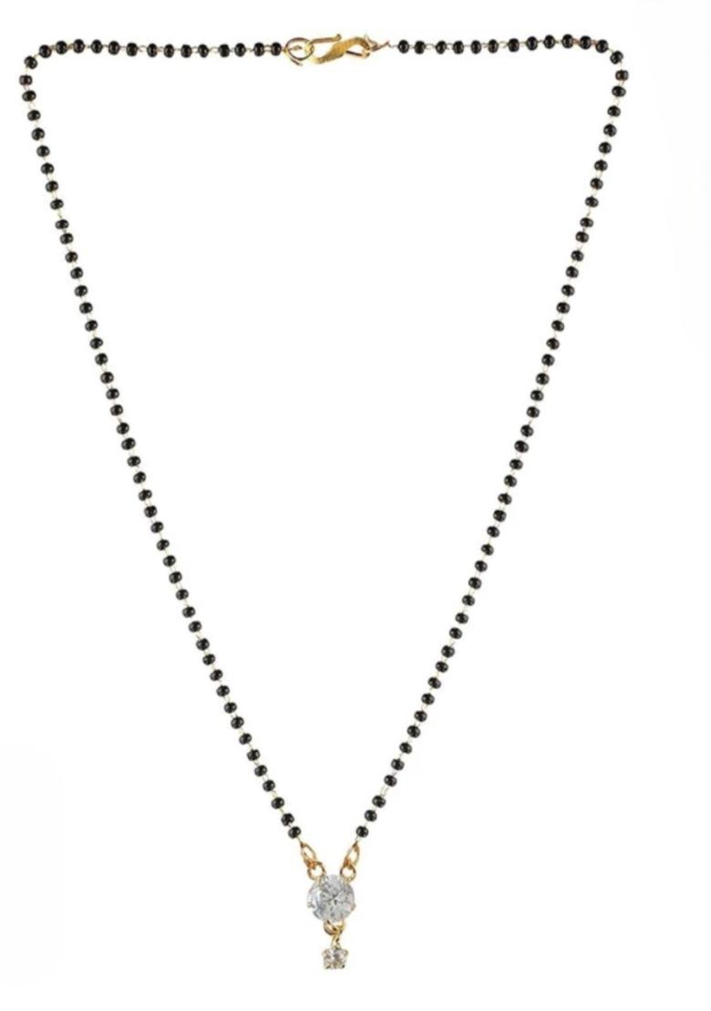 Golden Alloy Mangalsutra Set - Indya