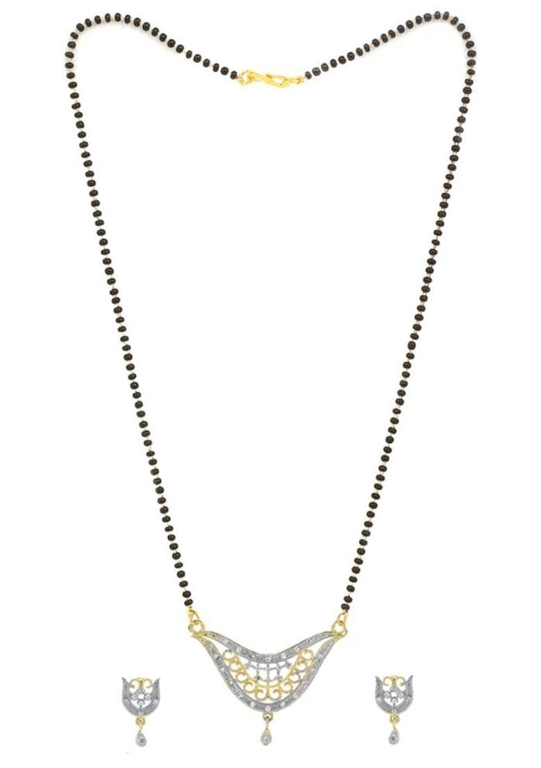Golden Alloy Mangalsutra Set - Indya
