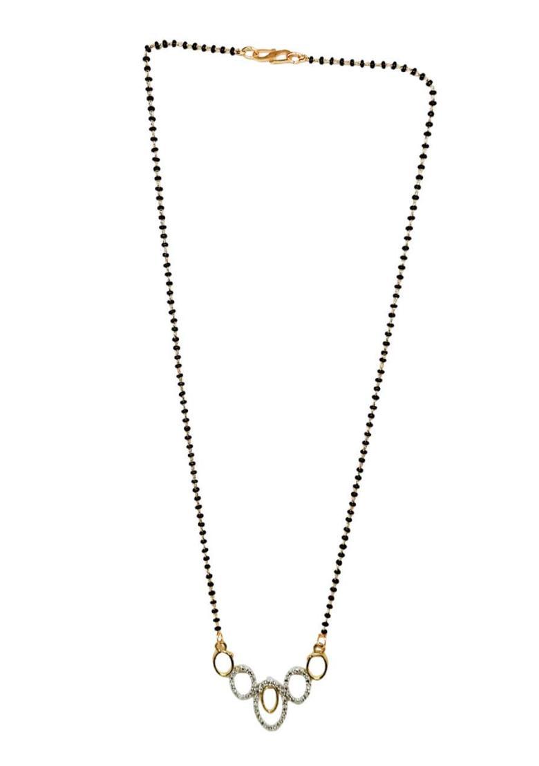 Golden Alloy Mangalsutra Set - Indya