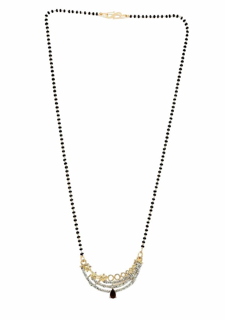 Golden Alloy Mangalsutra Set - Indya