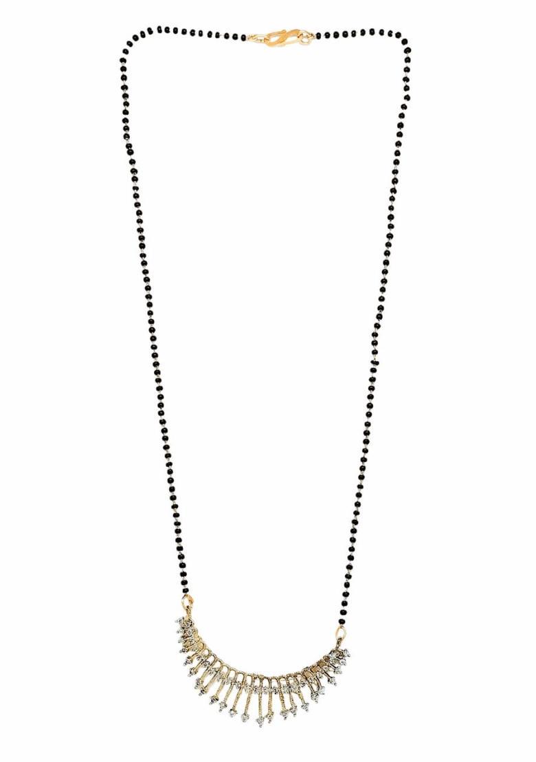 Golden Alloy Mangalsutra Set - Indya