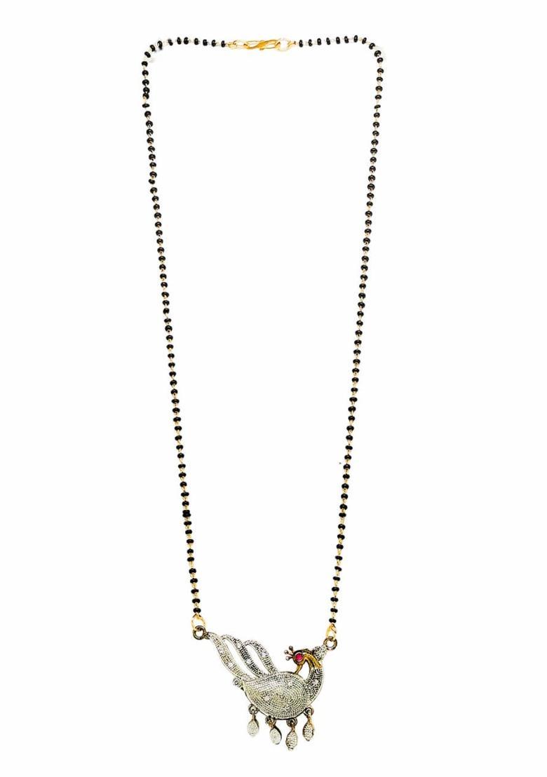 Golden Alloy Mangalsutra Set - Indya