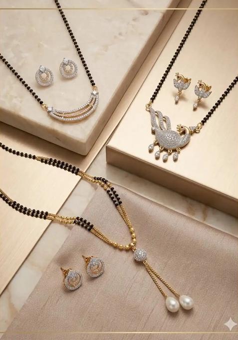 Golden Alloy Mangalsutra Set