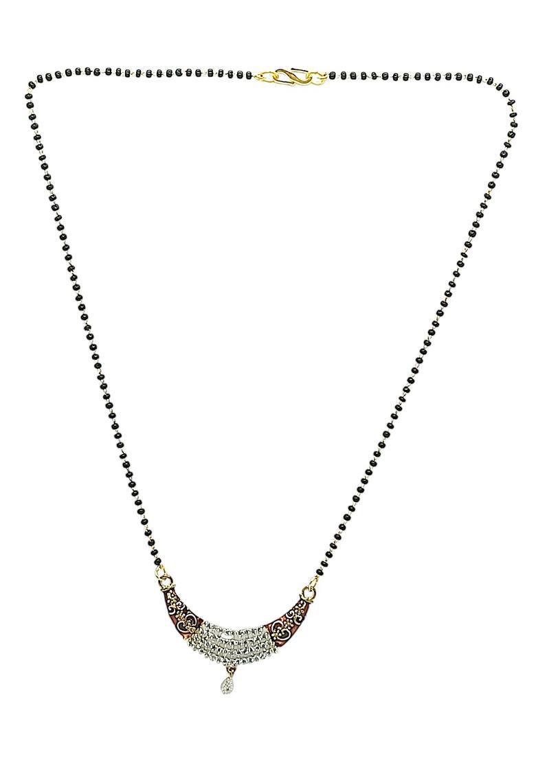 Golden Alloy Mangalsutra Set - Indya