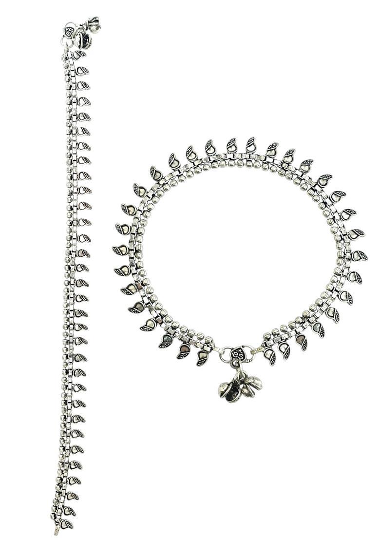 Silver Alloy Anklet - Indya