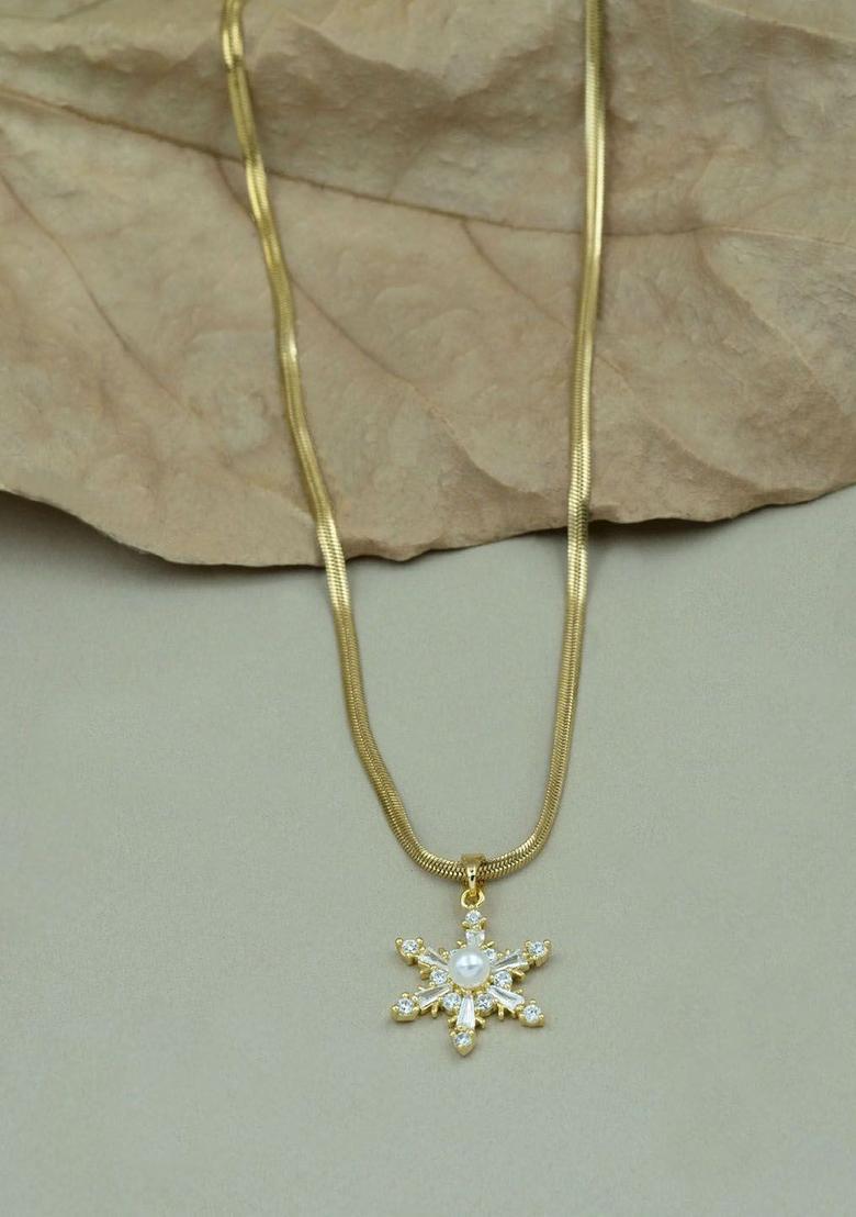 Golden Alloy Pendant - Indya