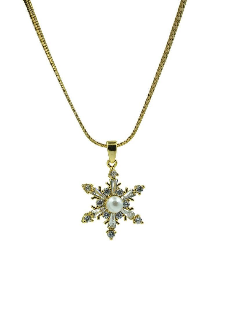 Golden Alloy Pendant - Indya