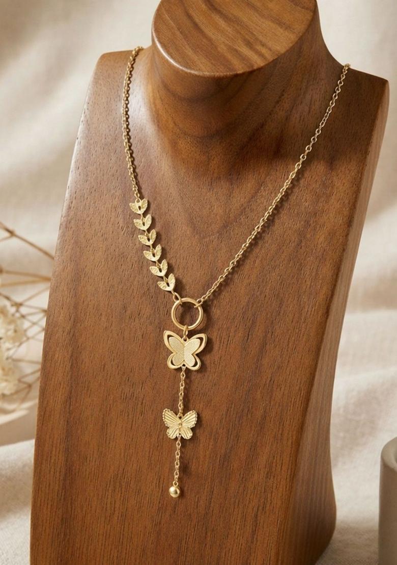 Golden Alloy Pendant - Indya