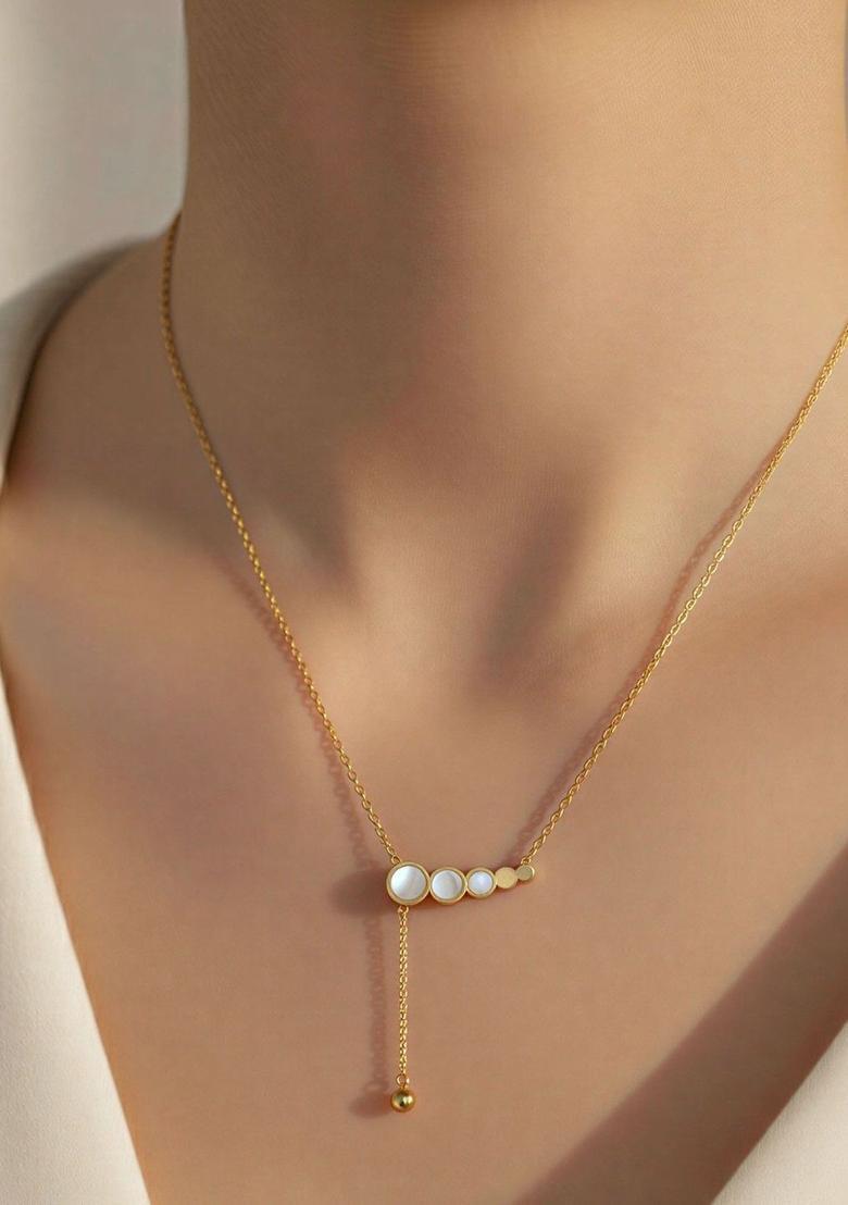 Golden Alloy Pendant - Indya