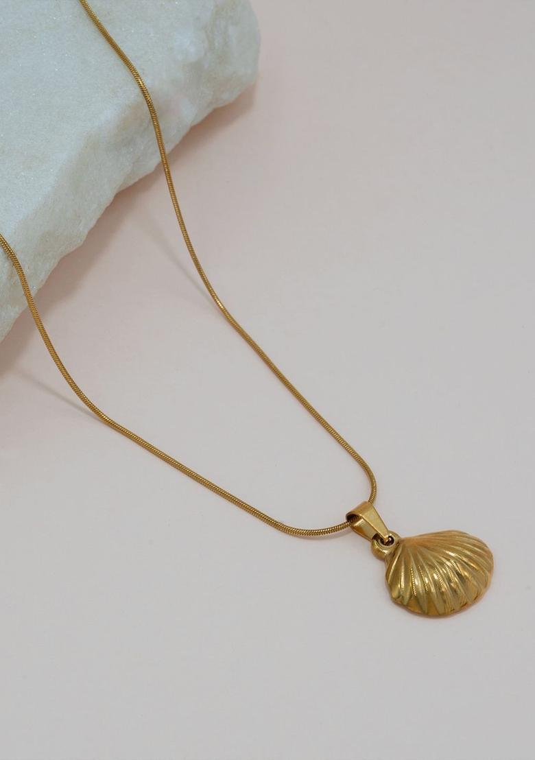 Golden Alloy Pendant - Indya