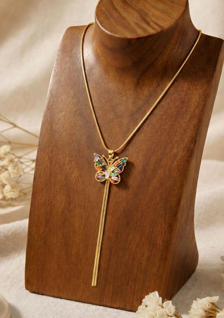 Golden Alloy Pendant - Indya