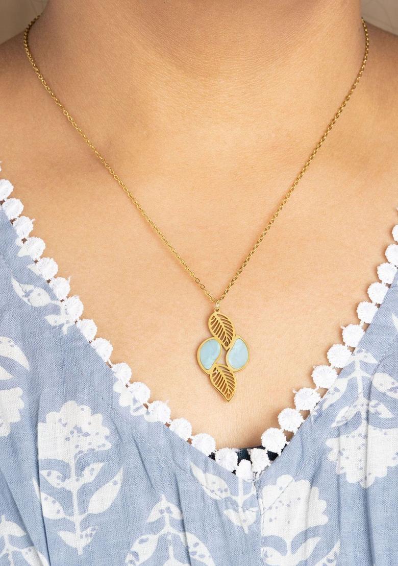 Golden Alloy Pendant - Indya