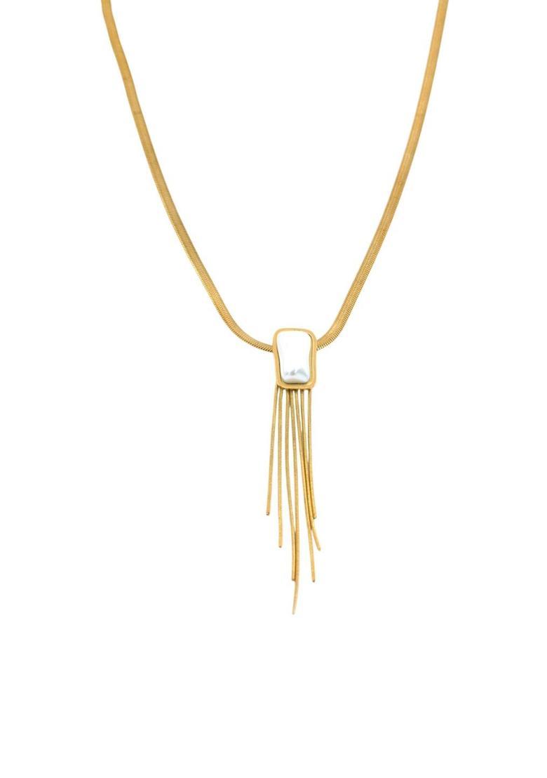 Golden Alloy Pendant - Indya