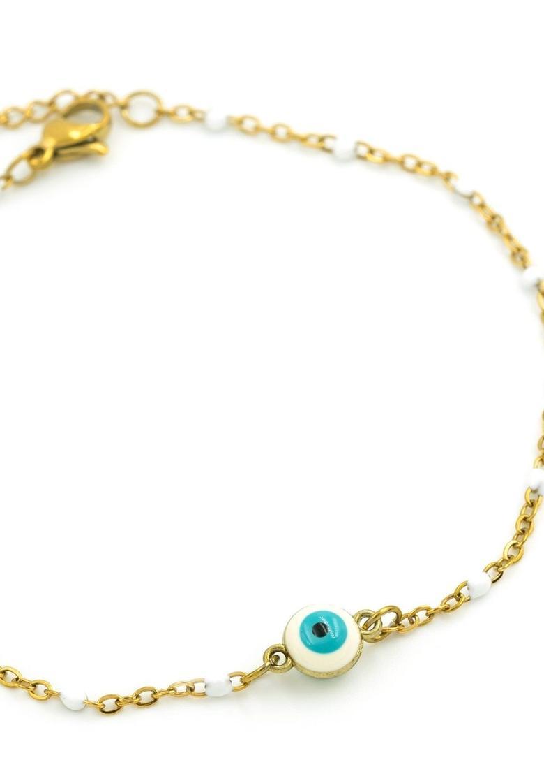 Golden Alloy Anklet - Indya
