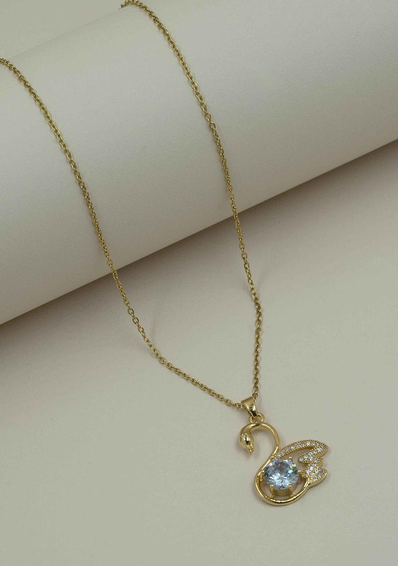 Golden Alloy Pendant - Indya