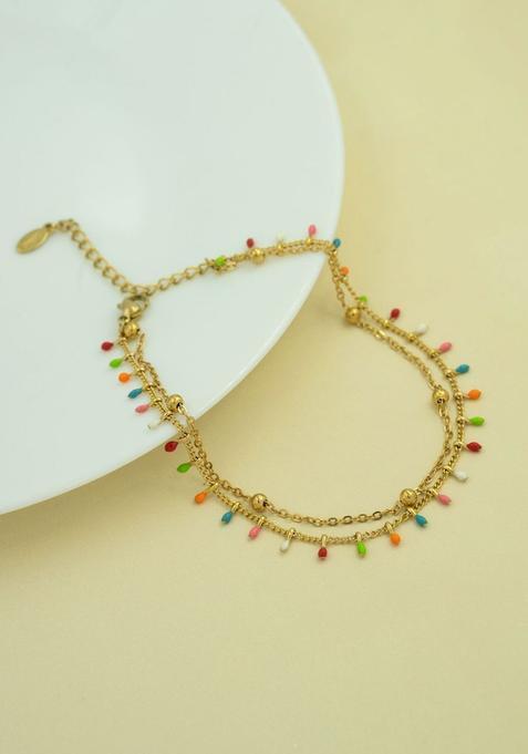 Golden Alloy Anklet