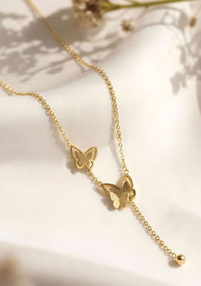 Golden Alloy Pendant - Indya