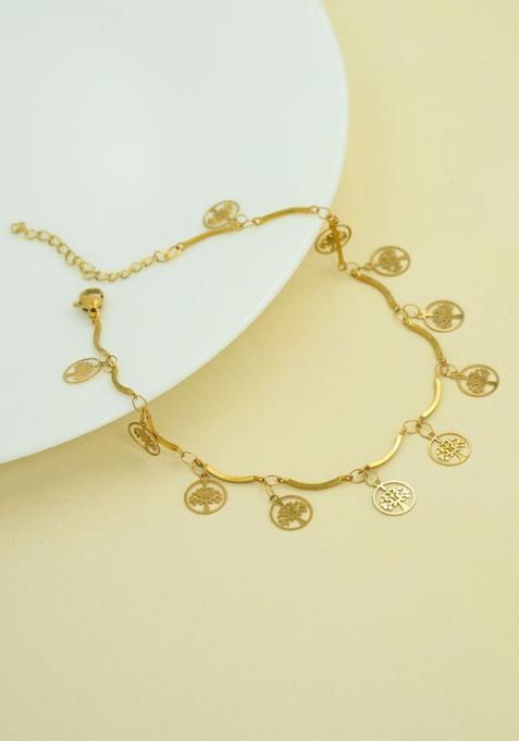 Golden Alloy Anklet