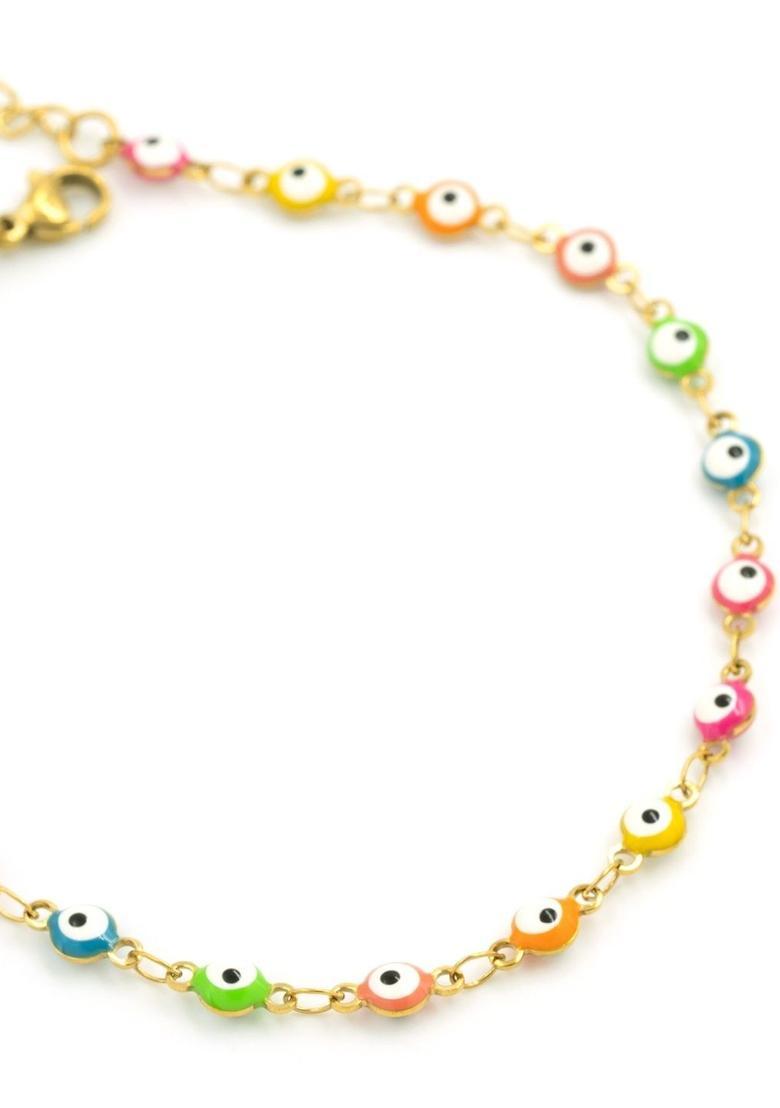 Golden Alloy Anklet - Indya