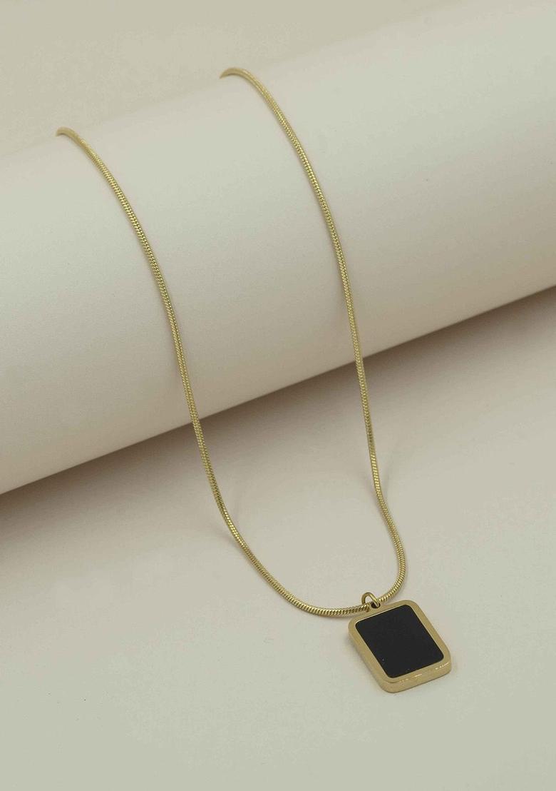 Golden Alloy Pendant - Indya