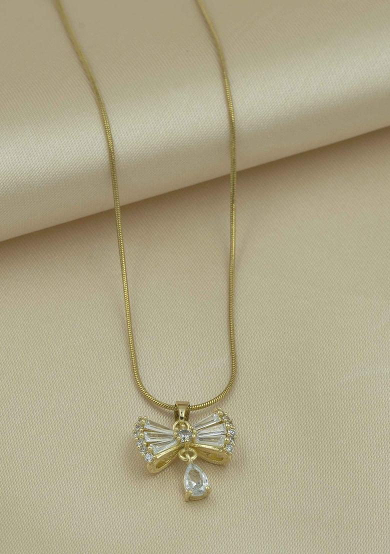 Golden Alloy Pendant - Indya