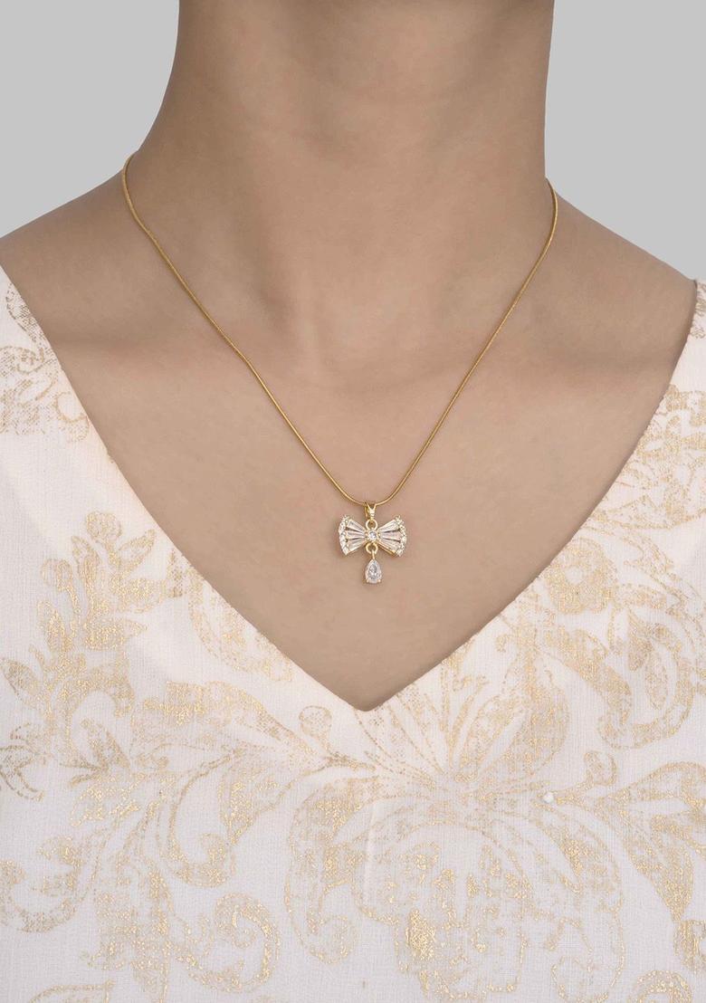 Golden Alloy Pendant - Indya