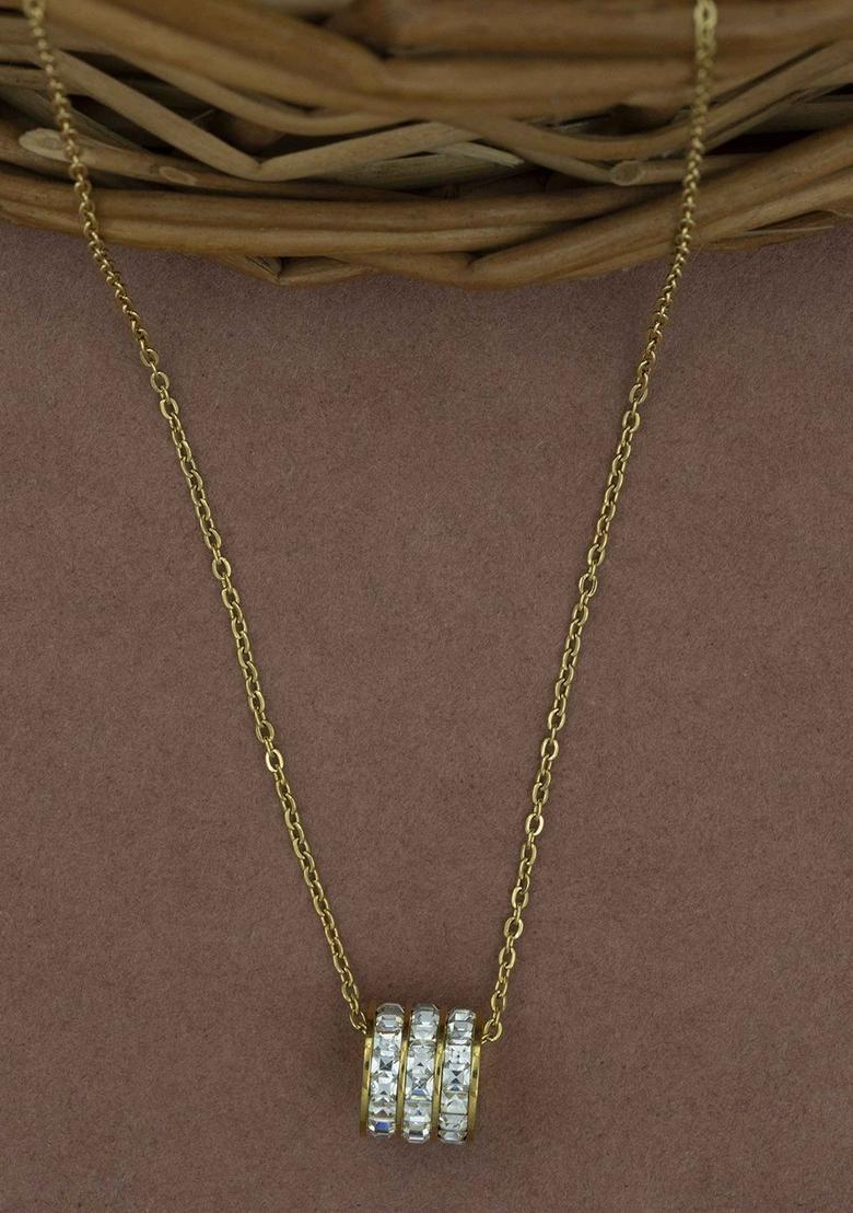 Golden Alloy Pendant - Indya