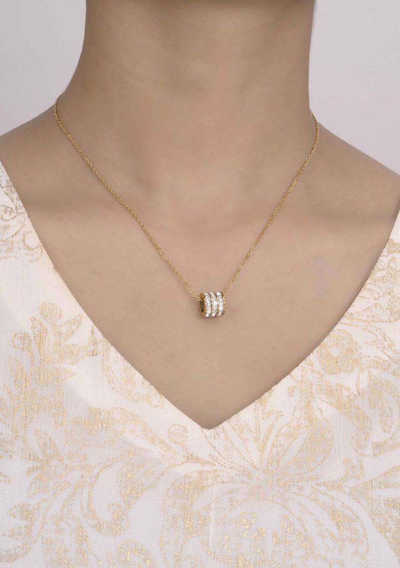 Golden Alloy Pendant - Indya