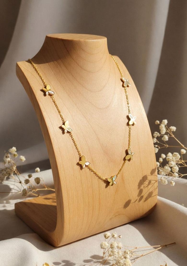 Golden Alloy Pendant - Indya