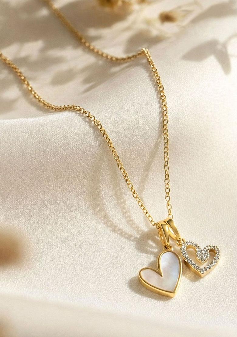 Golden Alloy Pendant - Indya