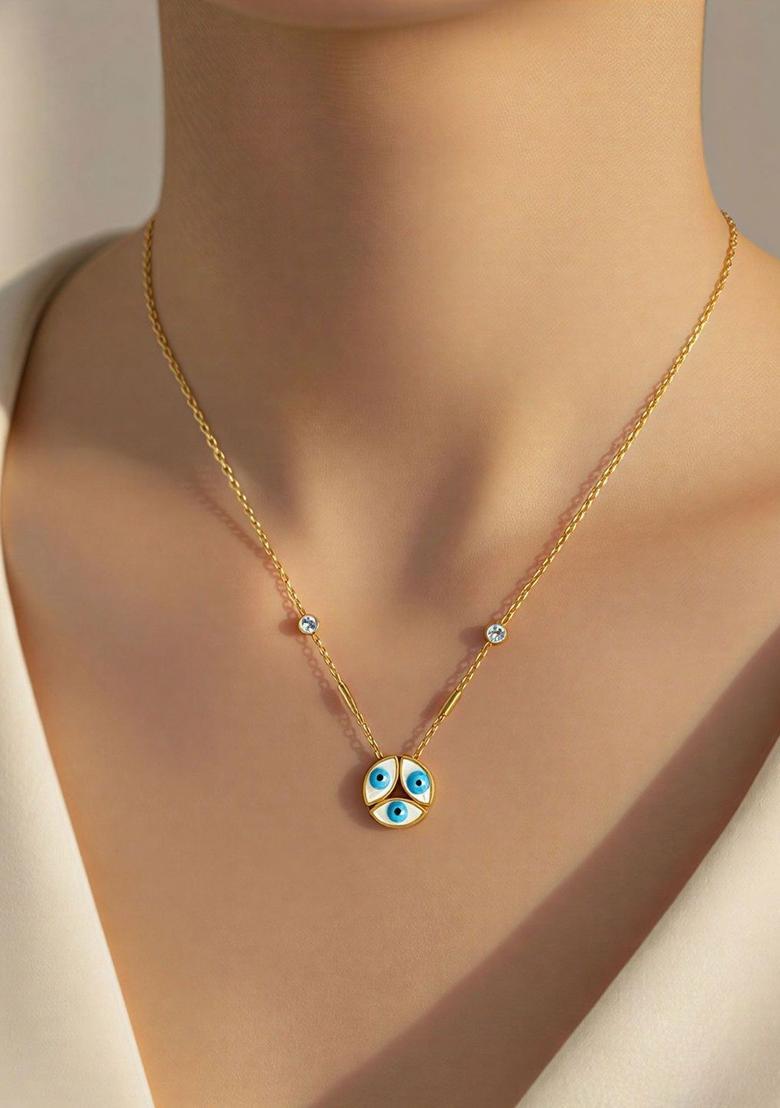 Golden Alloy Pendant - Indya