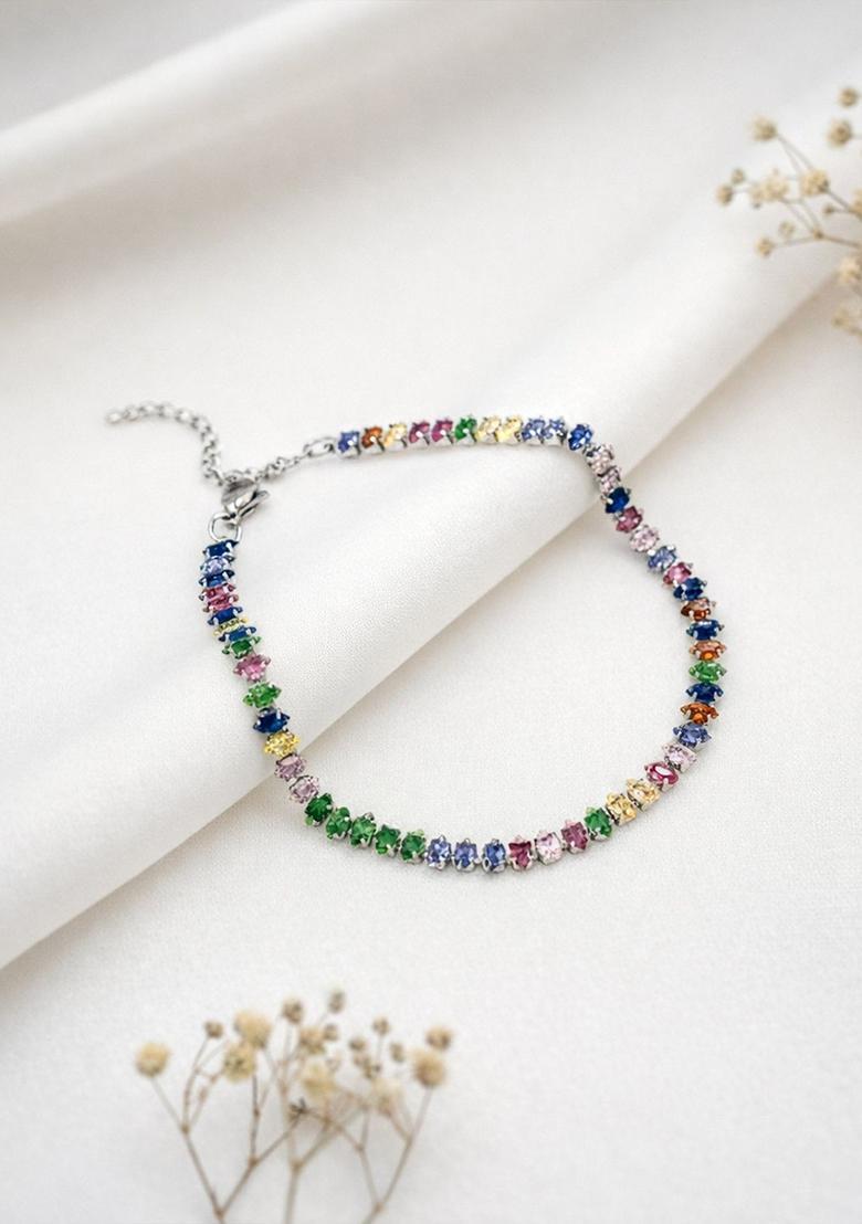Silver Alloy Anklet - Indya