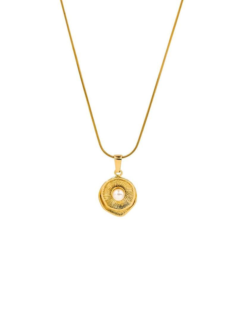 Golden Alloy Pendant - Indya