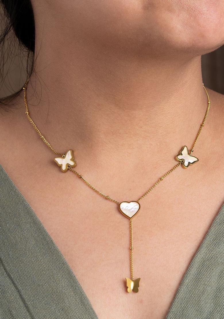Golden Alloy Pendant - Indya