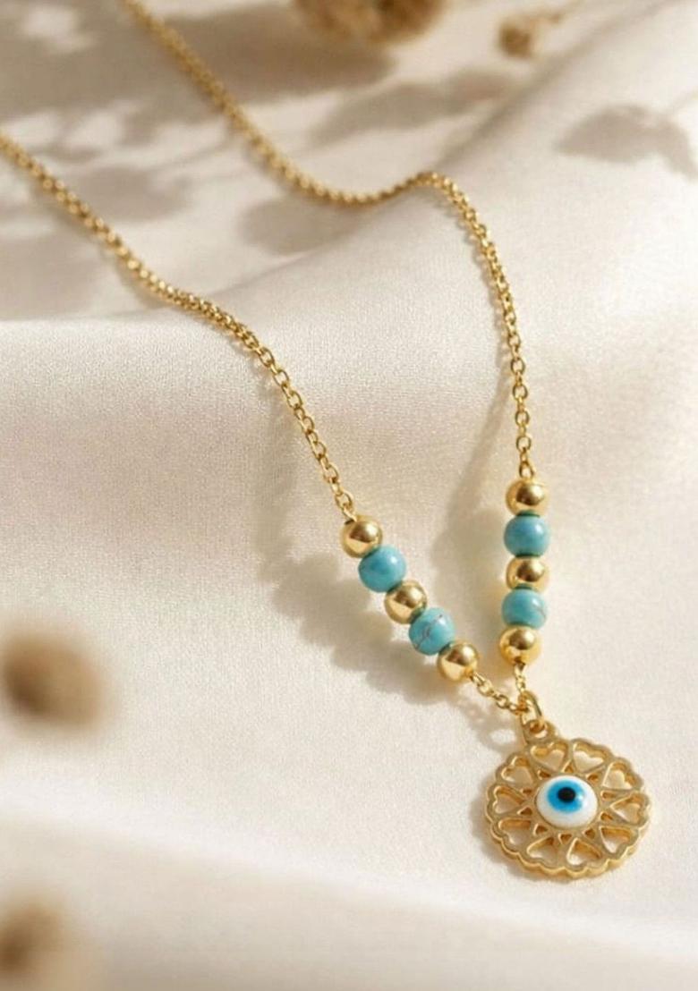 Golden Alloy Pendant - Indya