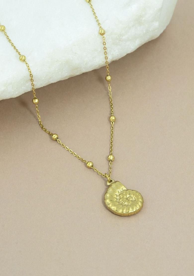 Golden Alloy Pendant - Indya