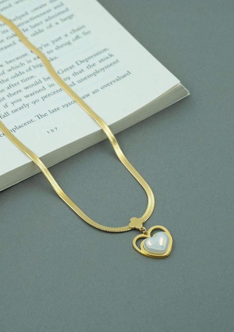 Golden Alloy Pendant - Indya