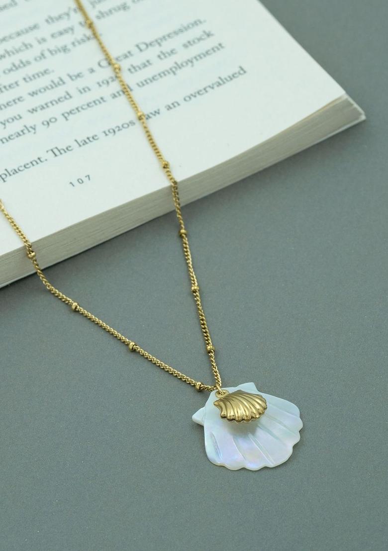Golden Alloy Pendant - Indya