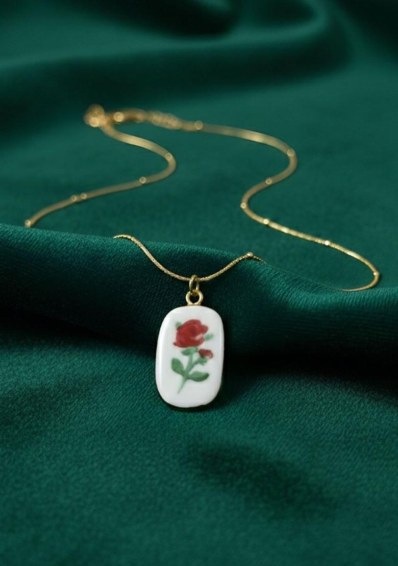 Golden Alloy Pendant - Indya