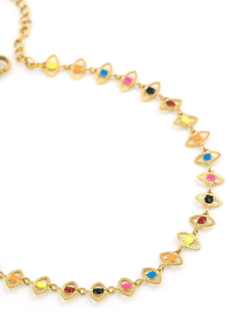 Golden Alloy Anklet - Indya