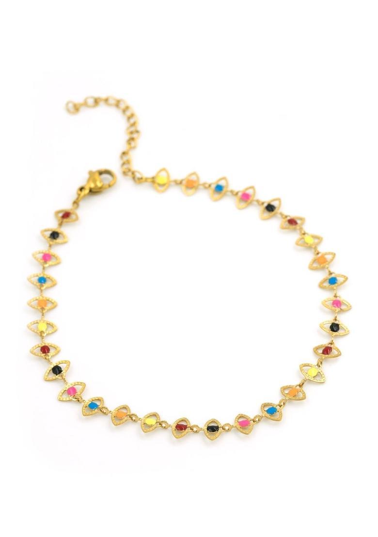 Golden Alloy Anklet - Indya