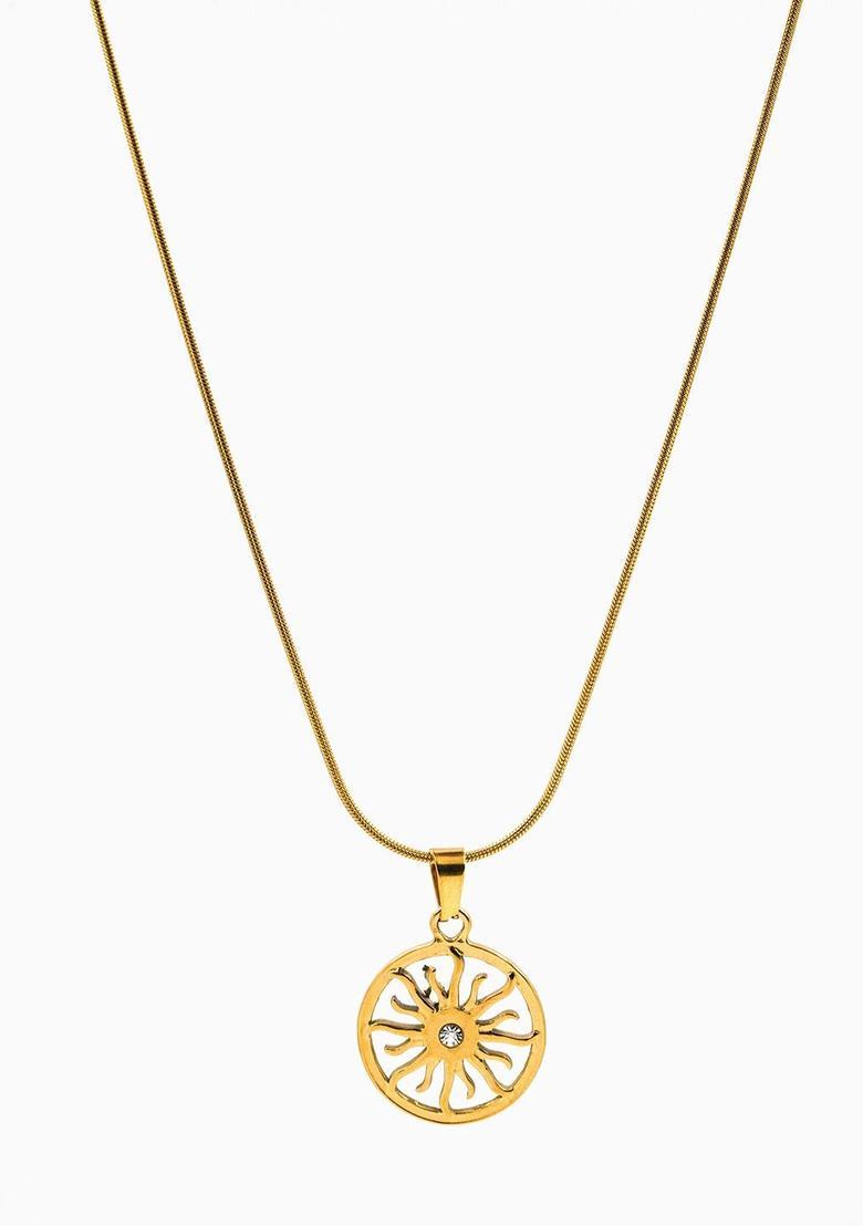 Golden Alloy Pendant - Indya