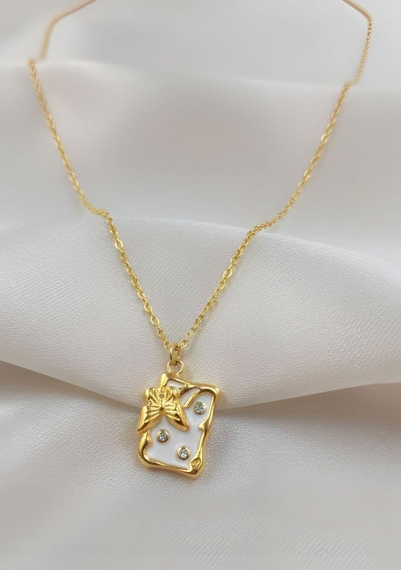 Golden Alloy Pendant - Indya
